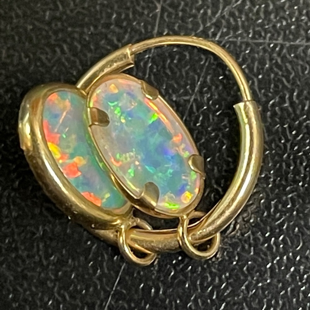 14k dainty Opal earrings